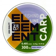 Рибальська волосінь, ZEOX Element Carp Moss Green, 300м, перетин 0,405мм